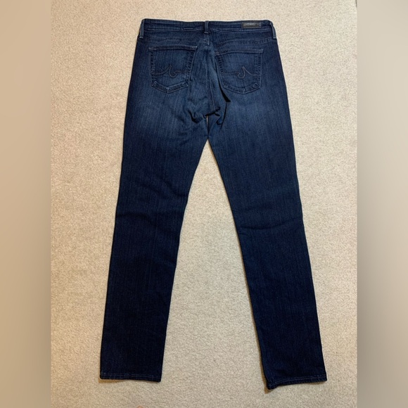 AG Adriano Goldschmied The Stevie Slim Straight Dark Wash Jeans Women 29R - Picture 3 of 9